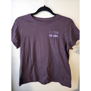 Xersion Women's XL Purple Graphic Tee "Fierce and Focused" Quick-Dri Top